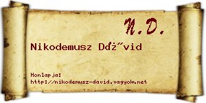 Nikodemusz Dávid névjegykártya
